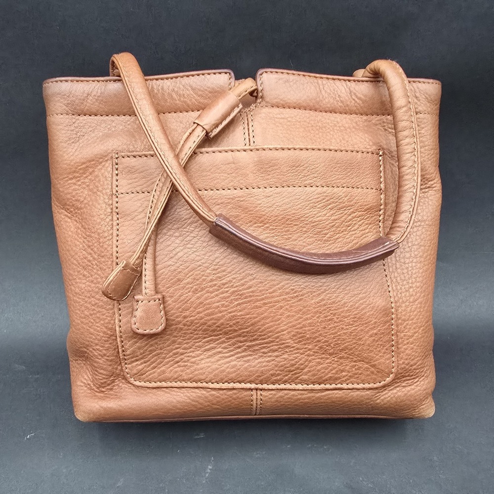 Fossil Brown Pebble Leather Handbag Purse 75082